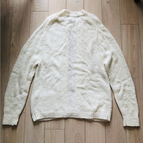 Vintage Bay Club Cream Boucle Oversized Cardigan Size M - Picture 3 of 10